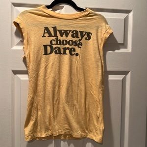 James Mae yellow Always Chose Dare shirt